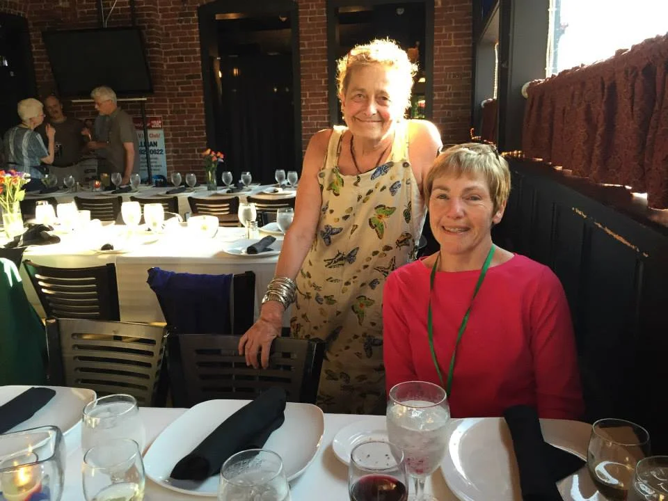 CLeone Graham and Patti O'Neil at Saturday evening's dinner