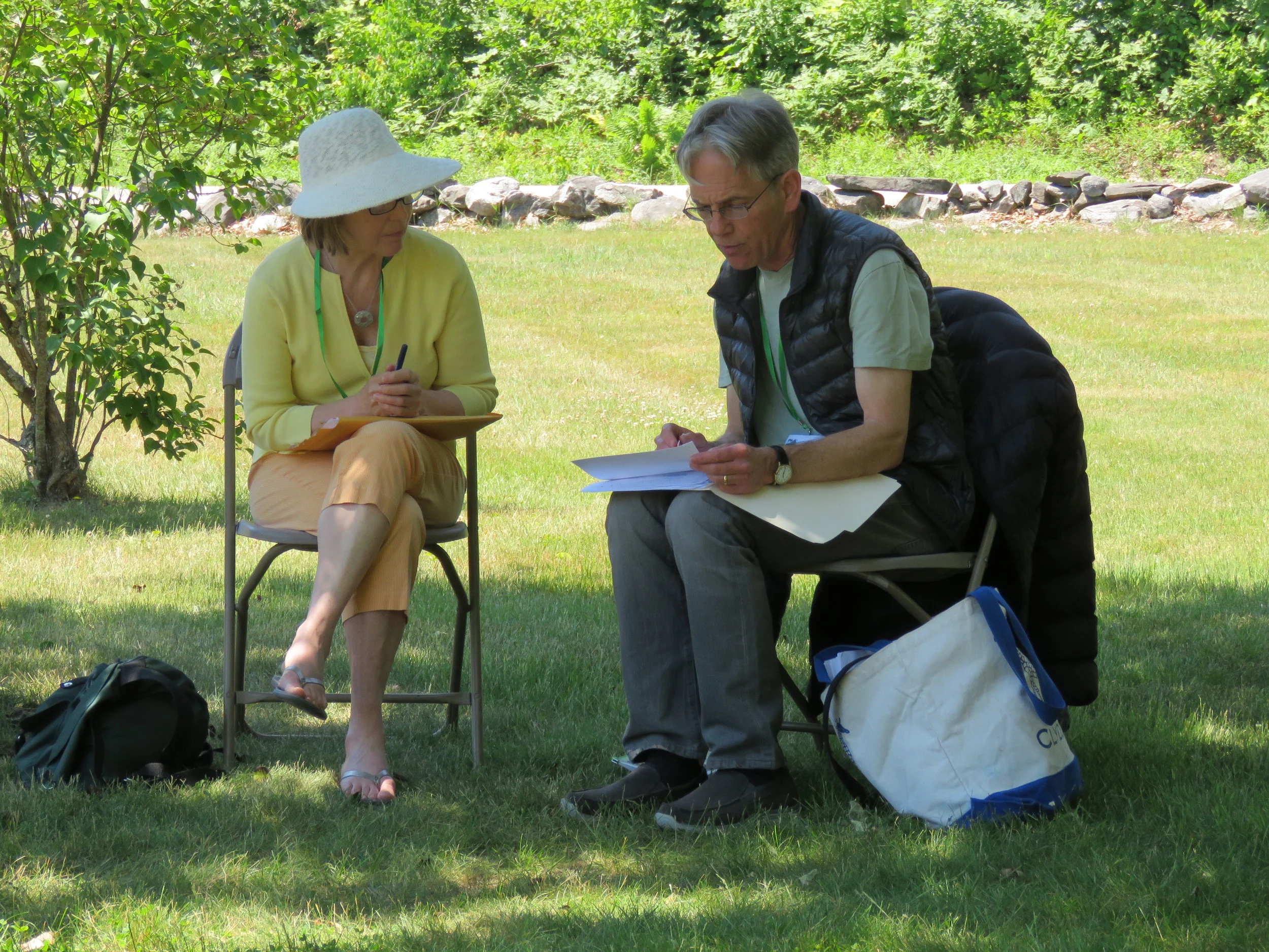 Tim holds a one-on-one feedback session with a student