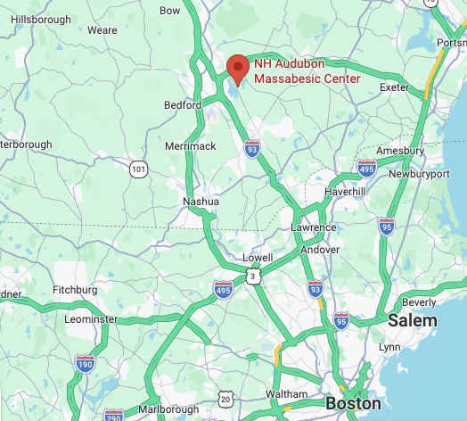 Map of Boston and Audubon Center