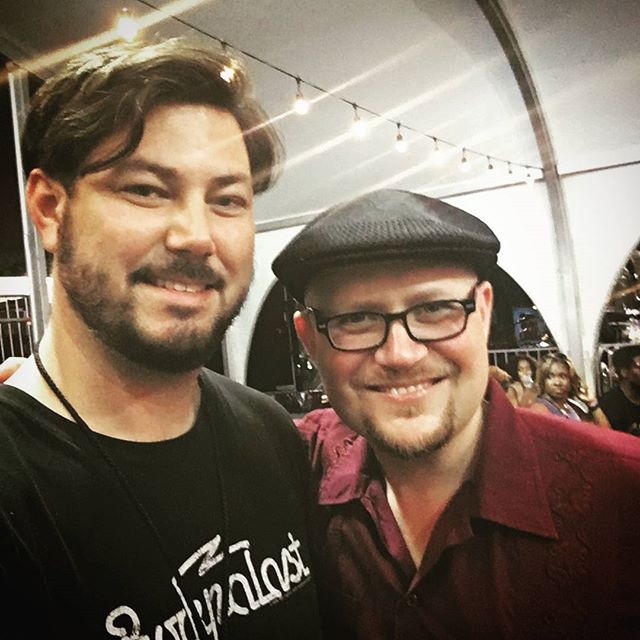Caught up with my bro #jeffdazey from the #leonbridges band at the #rootspicnic last night. My favorite part of playing shows out of town is running into good friends.