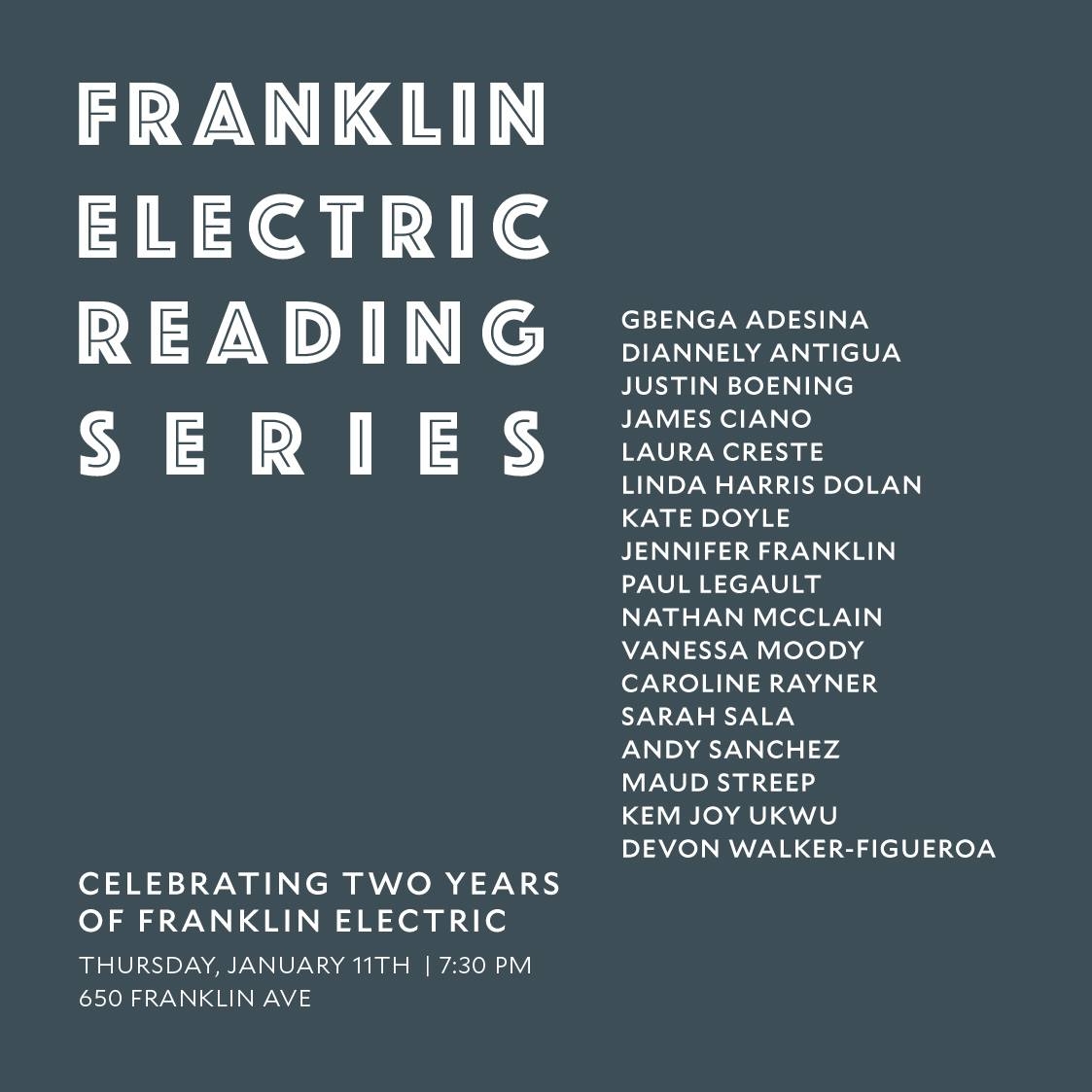 Franklin Electric Reading Series Reunion Reading