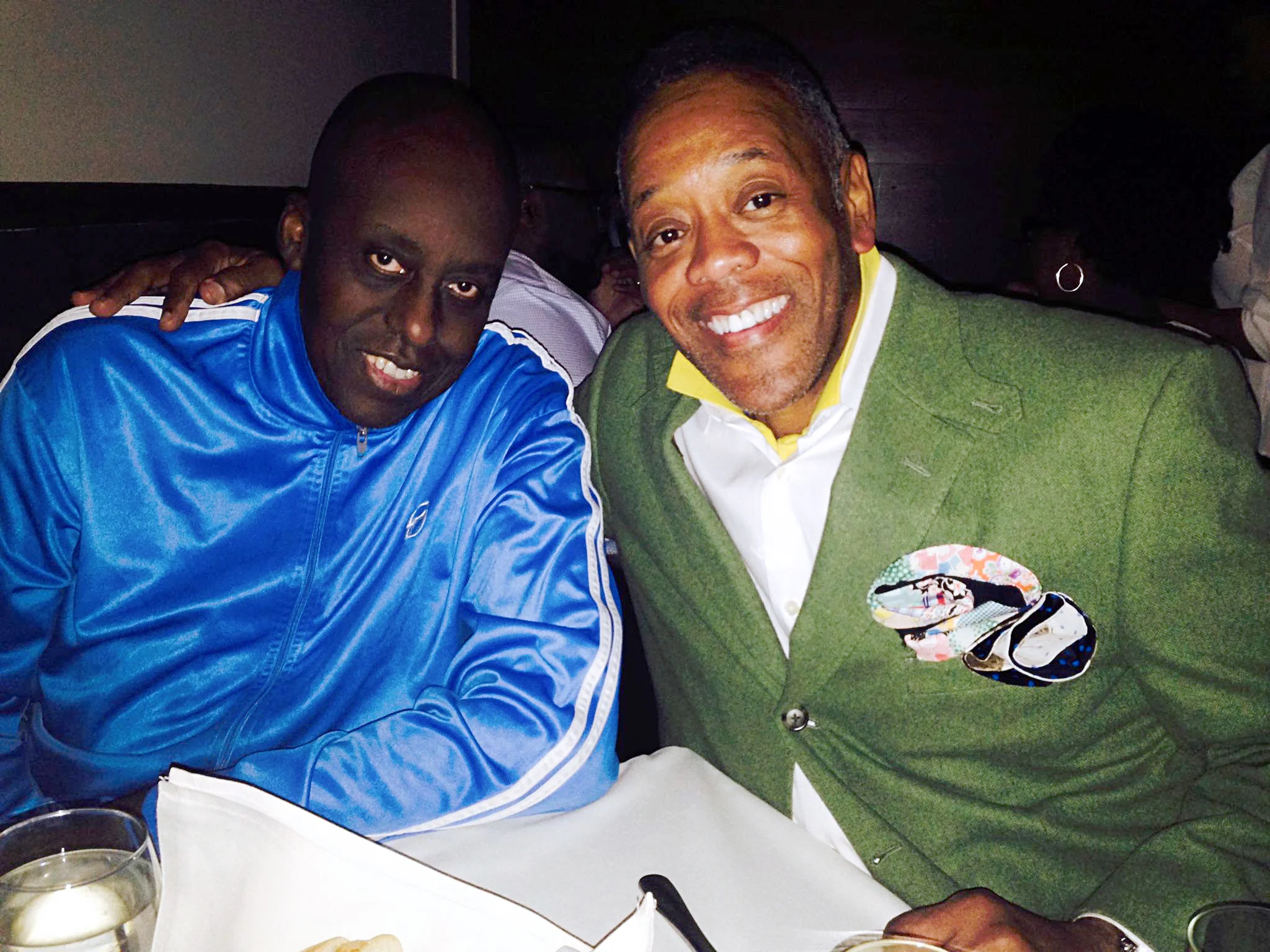 Radio Station Owner, Media Consultant & Radio Station Manager at Chicago City Colleges (KKC), #AbeThompson, was seen recently at dinner with American film actor/writer/director #BillDuke, wearing (#pocketArt) designed by #JackCaveInc