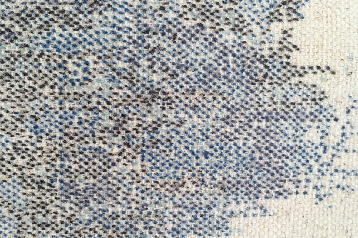 Nocturne (“Armure/Weave” series), solvent marker on cotton, 35 x 50 cm, detail