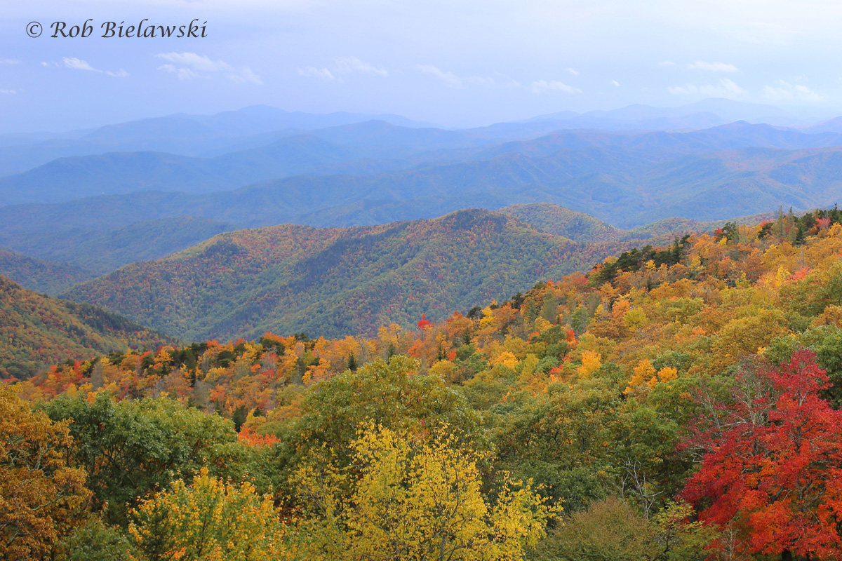 The view from the Blue Ridge Parkway just east of Mount Mitchell State Park.