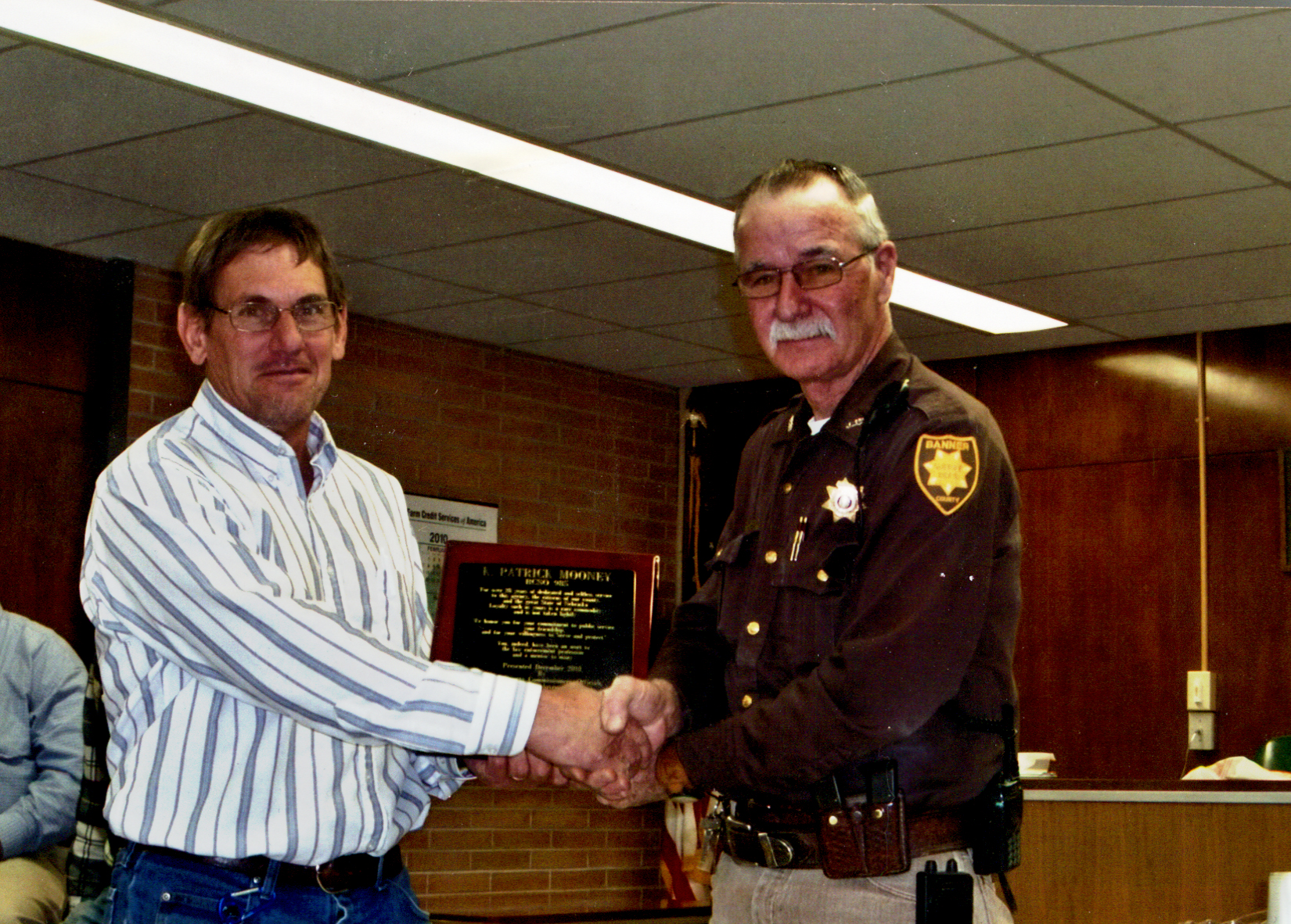 Bob Gifford Honors Sheriff Pat Mooney for 28 Years of Service