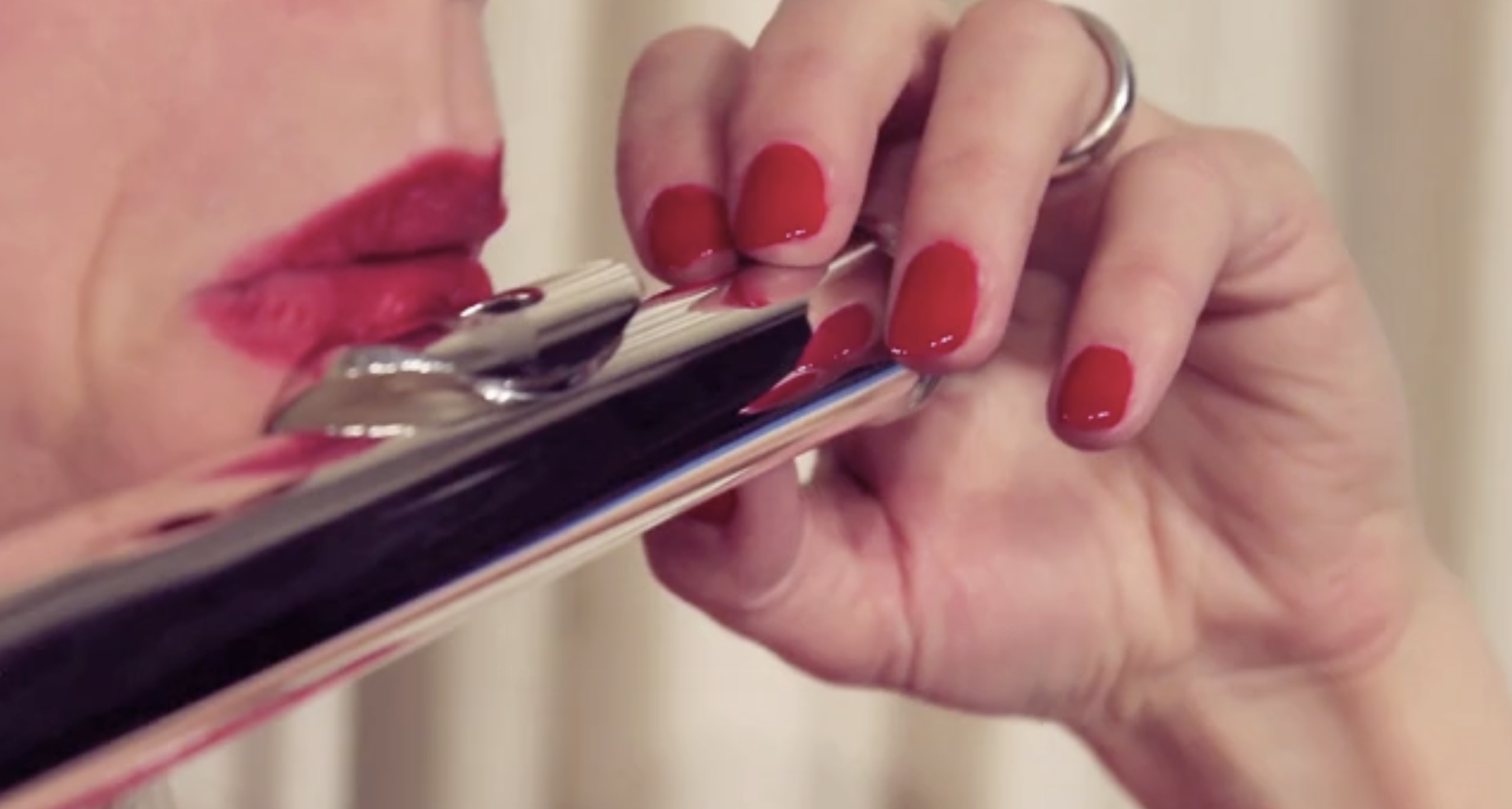 Flute with Red Nails