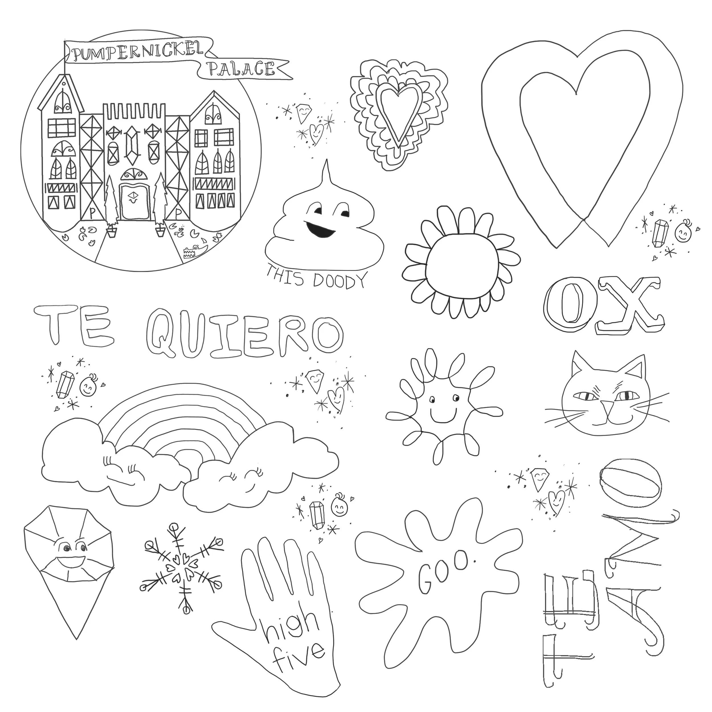 Freebie Valentines to Color