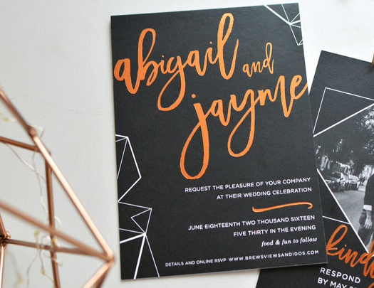modern+graphic+black+and+white+wedding+invitation+with+copper+foil.jpg