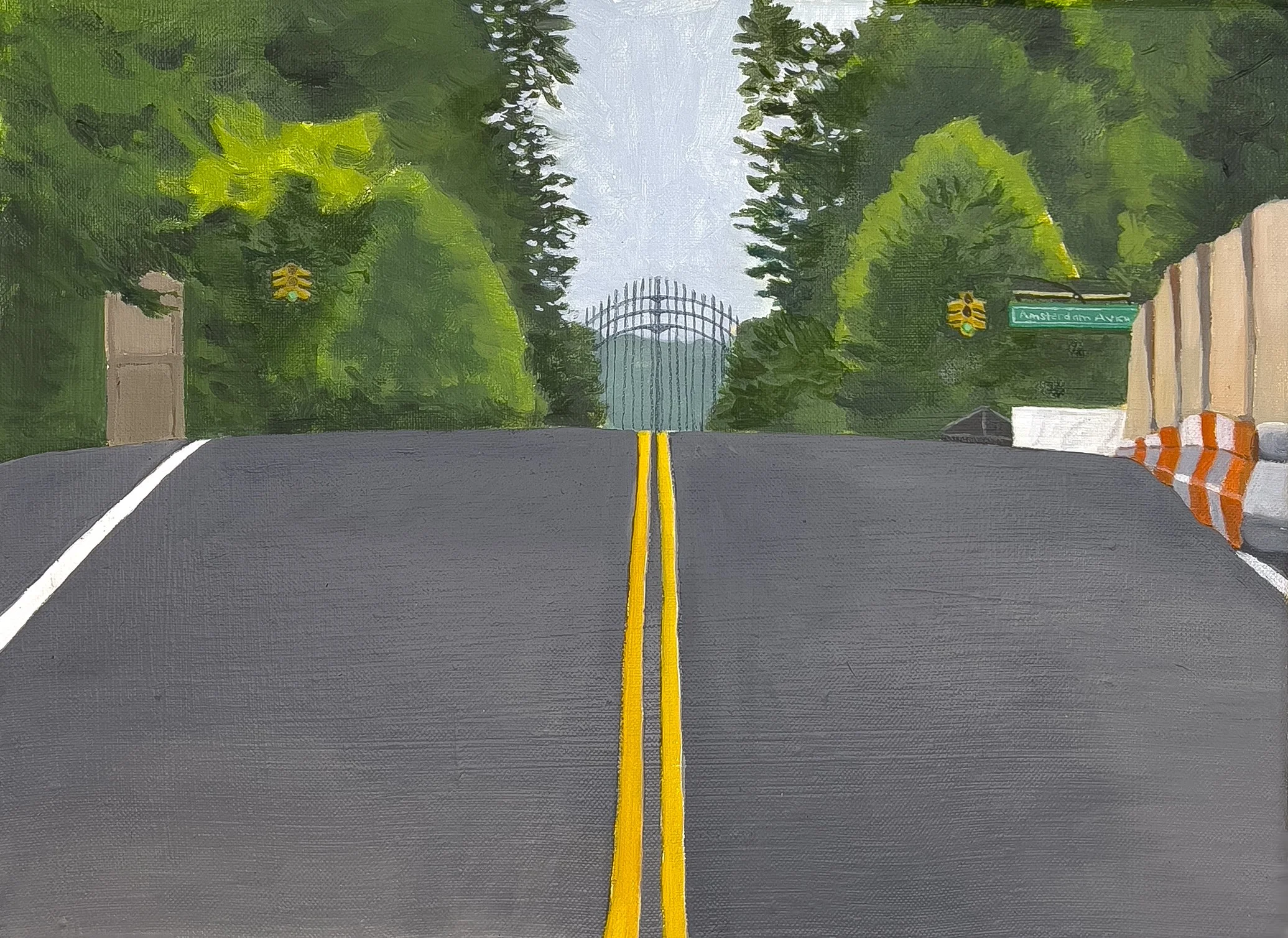 Columbia University Gate, 9" x 12", 2025