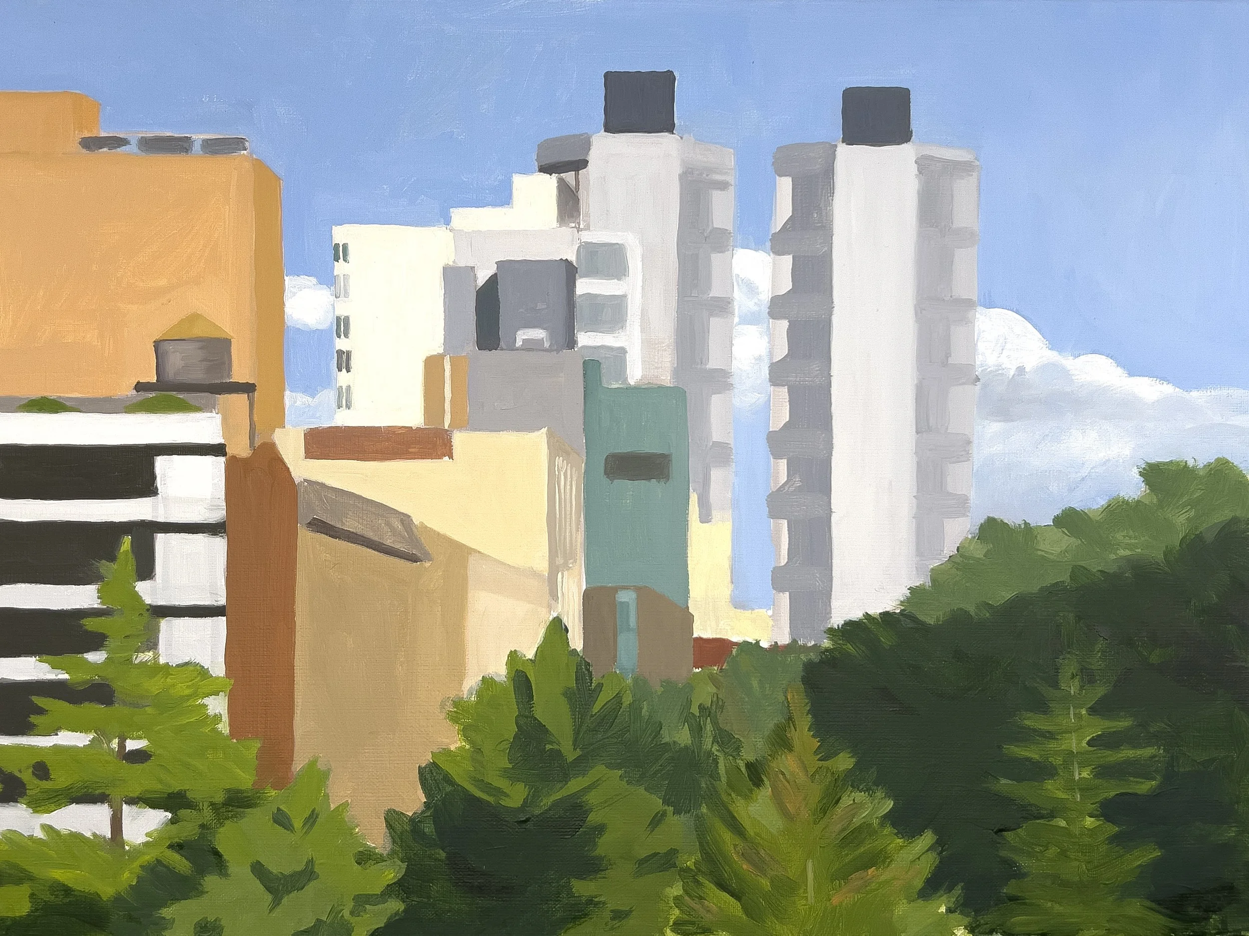 Big Towers, 12" x 16", 2023
