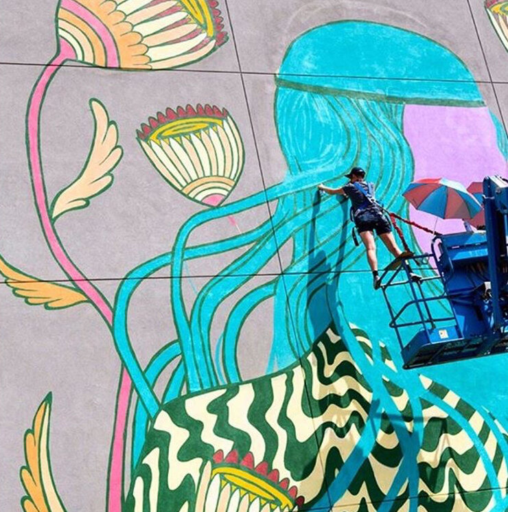 Painting Lady Larmier on the Ramble Hotel 2018