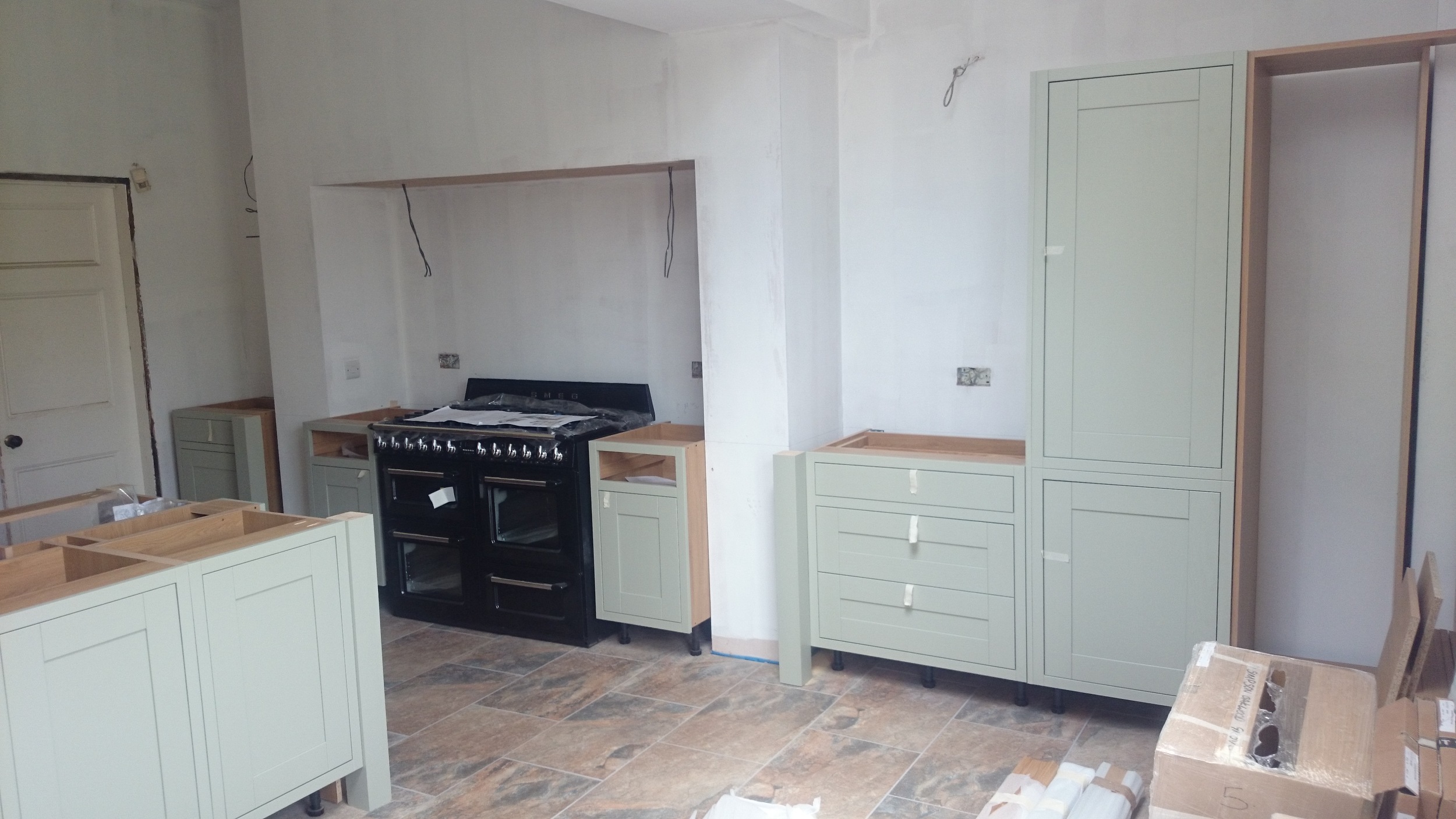 Kitchen being fitted