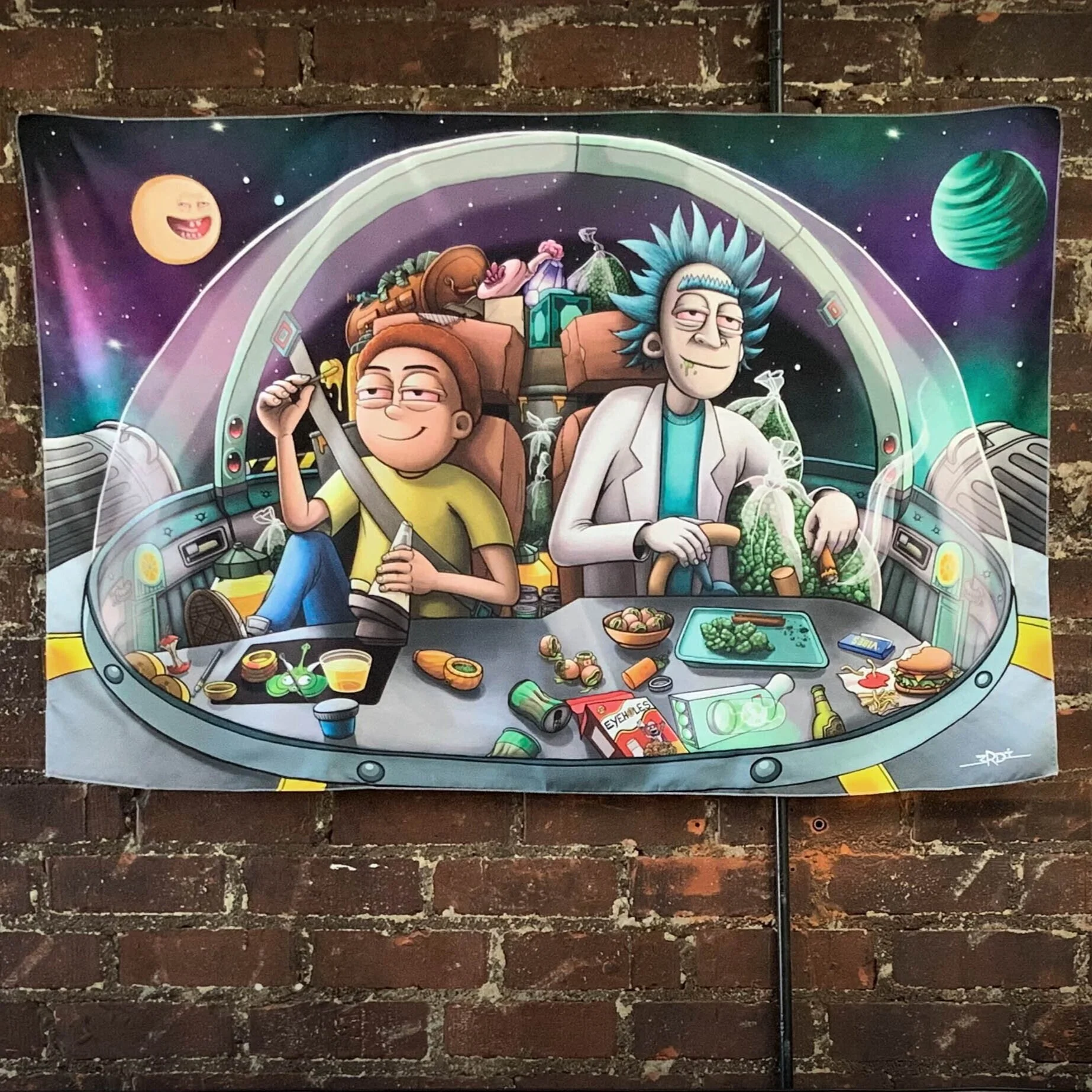 "Space Triiip!" XL Textile Print