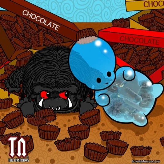 Boo says he didn't eat all the Chocolate, Spike isn't so sure