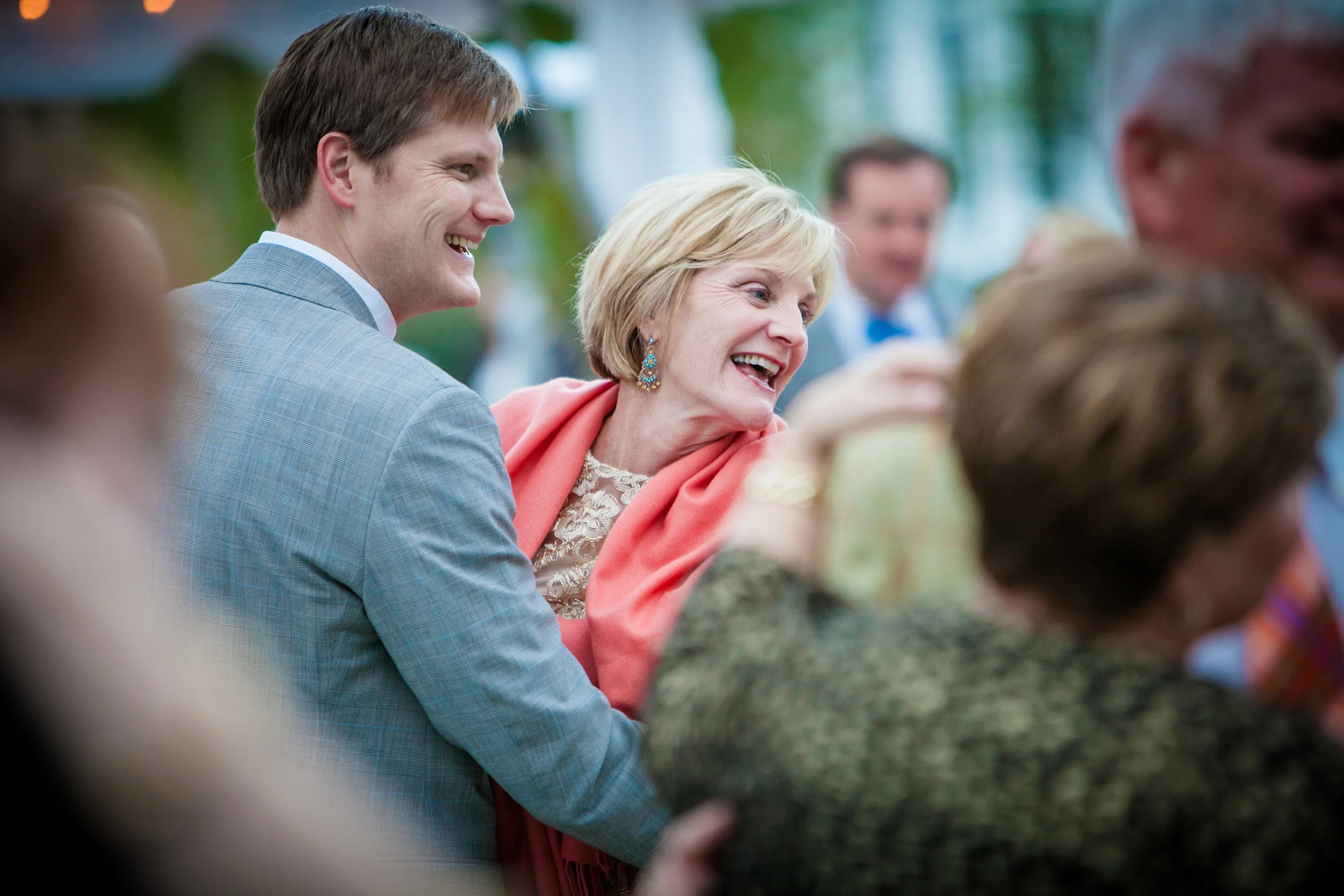Mother of the bride dancing with her son