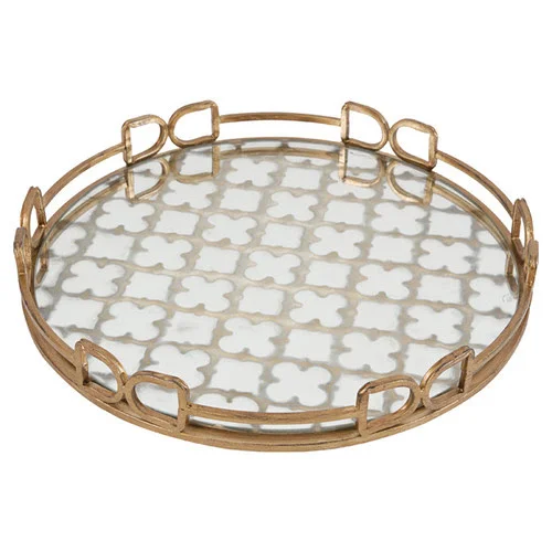 Gold Mirrored Quadrofoil Tray
