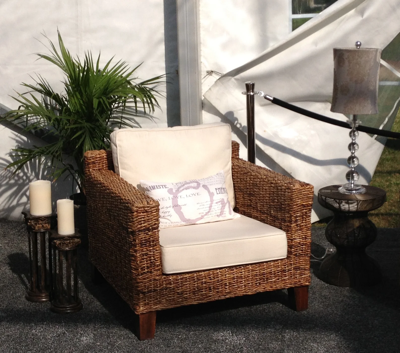 Banana Leaf Rattan Side Chairs