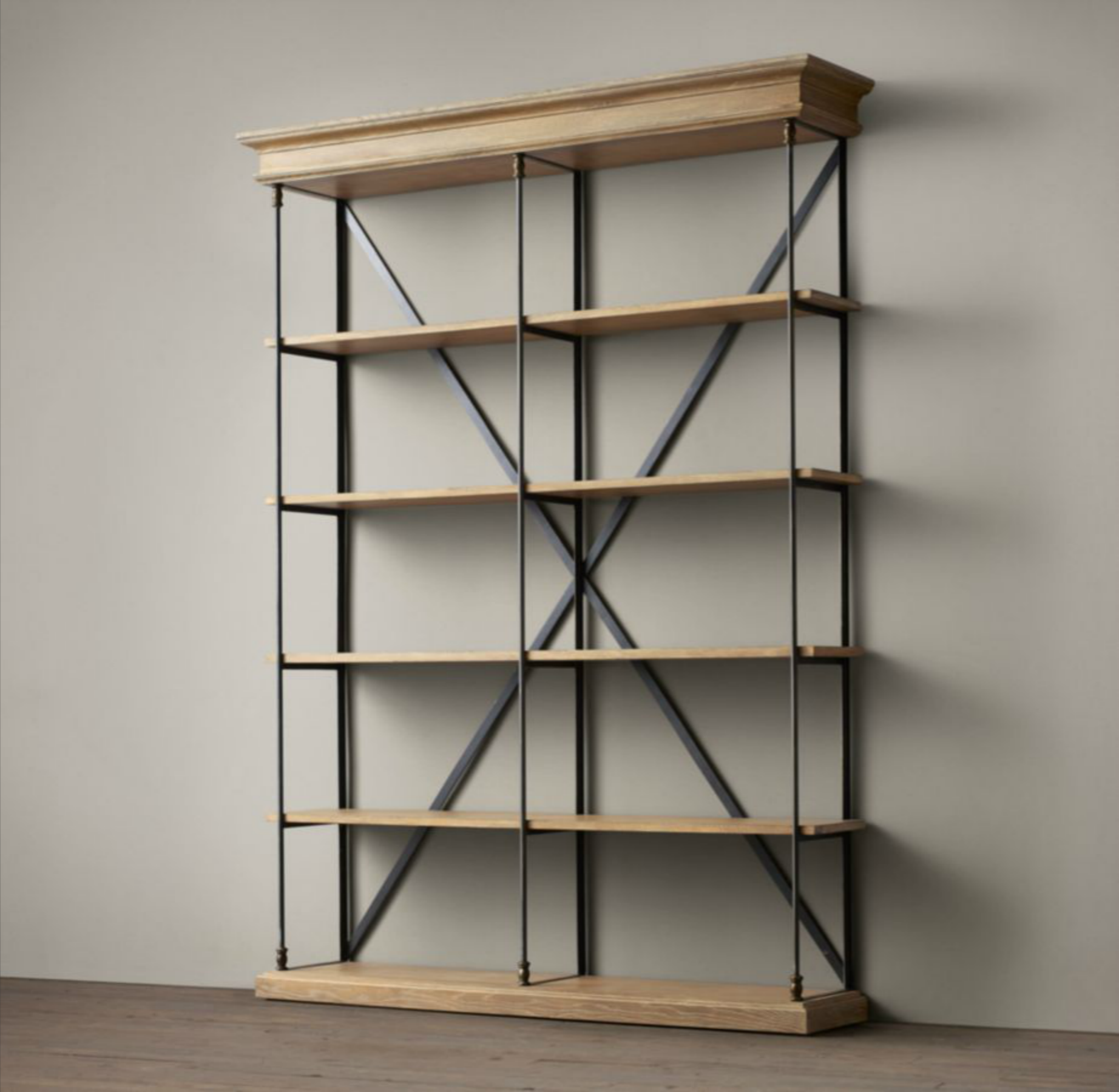 RH Parisian Cornice Double Shelving2.png
