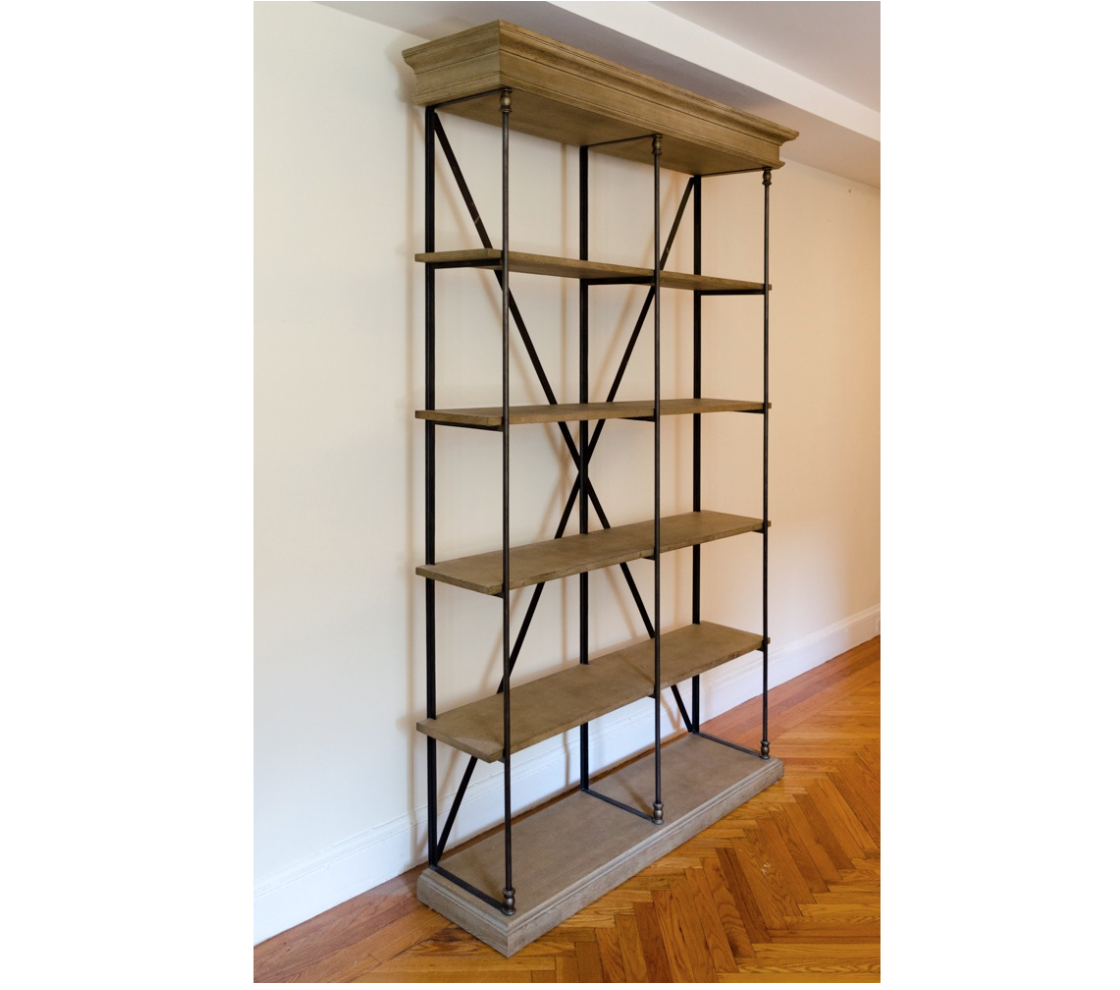 RH Parisian Cornice Double Shelving4wide.png