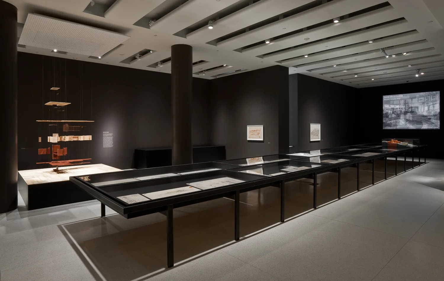 Installation view from the exhibition Frank Lloyd Wright: From Within Outward for the Guggenheim