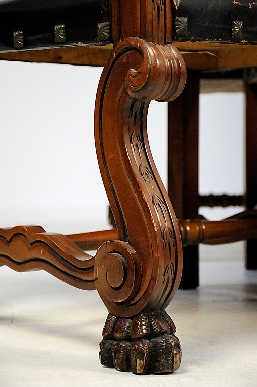 Carved Spanish Style Dining Room Suite, Spanish Colonial Dining Room Chairs