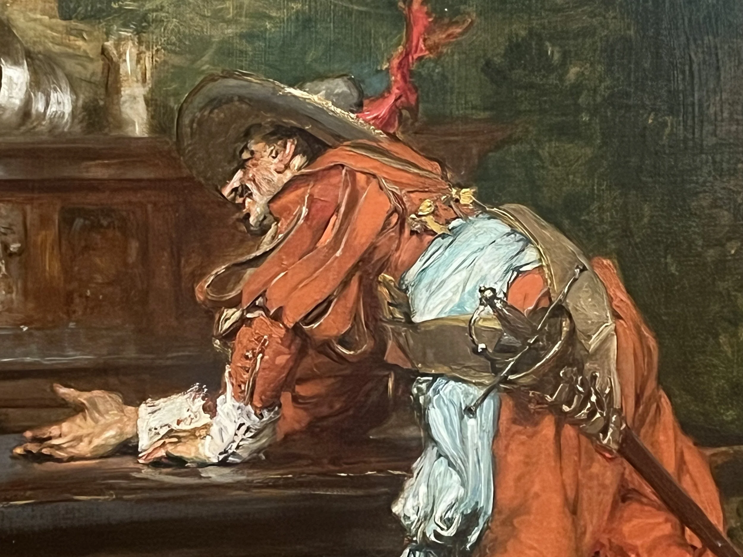 Edgar Bundy, Oil Painting on Canvas, "The Discussion"