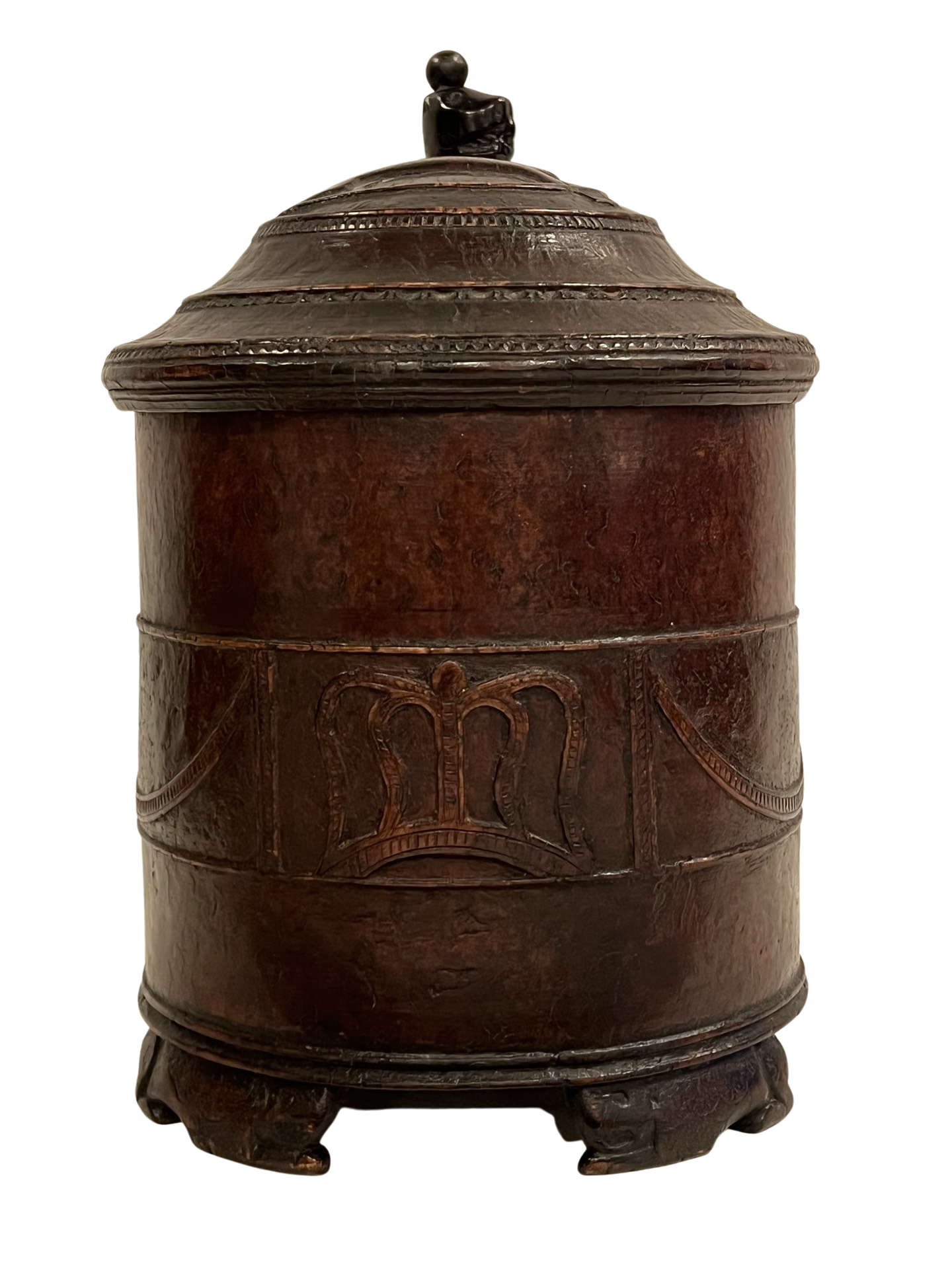 Large Norwegian Karelian Birch Imperial Tankard, 18th Century