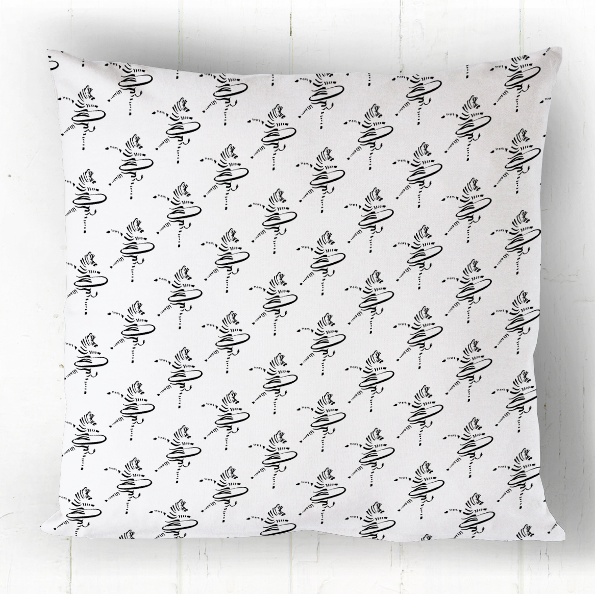 Hula-Hoop Zebra Pattern Cushion Cover