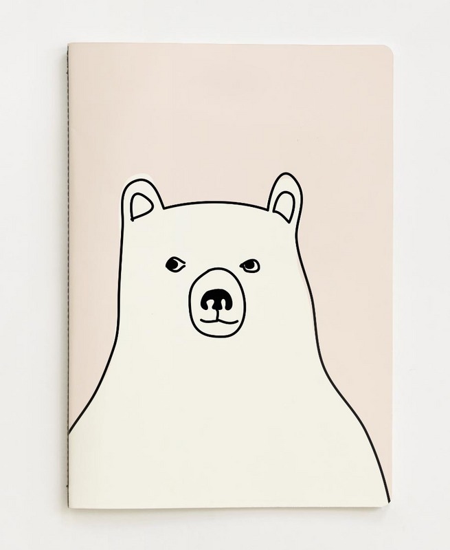 Bear in a pink square