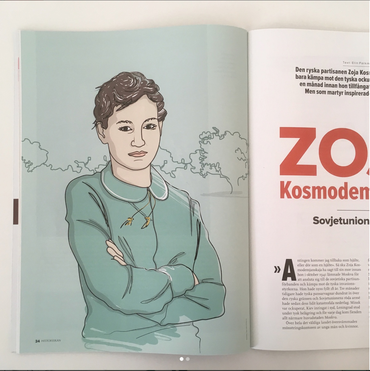 Portrait illustration for Historiskan