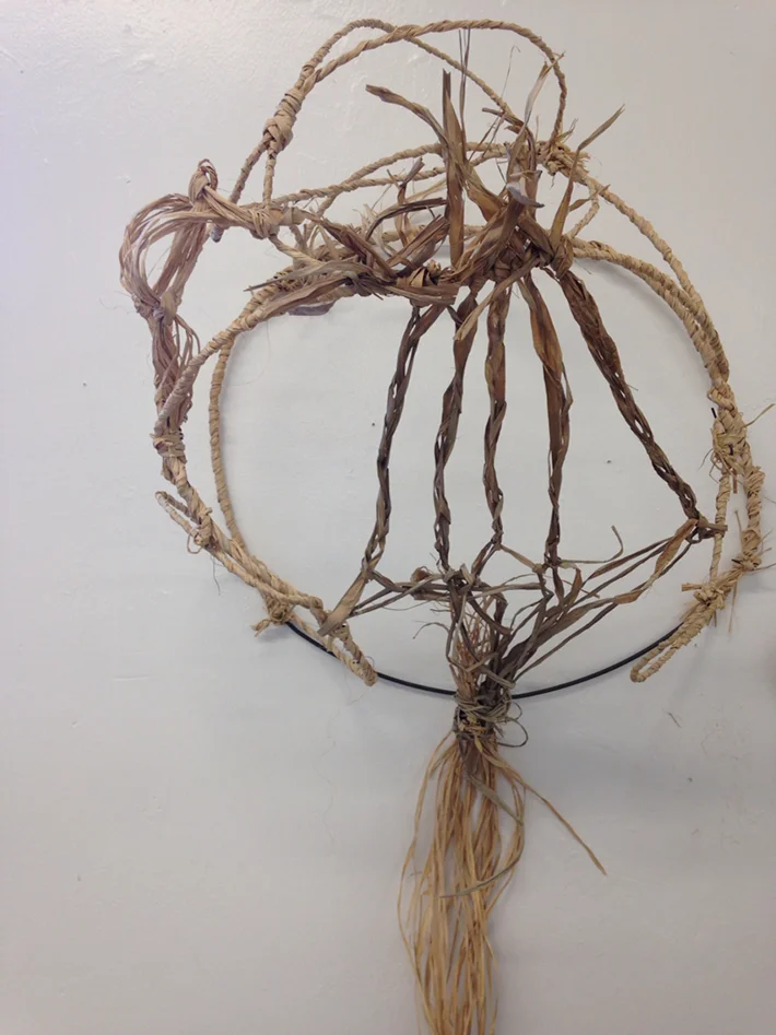 Untitled, raffia and wire. 2x1'