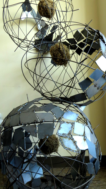 Untitled. steel and moss. 6x3'