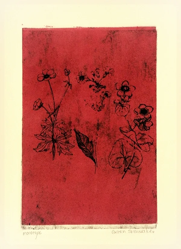 The Blooming of Time 2. monotype. 9x6"
