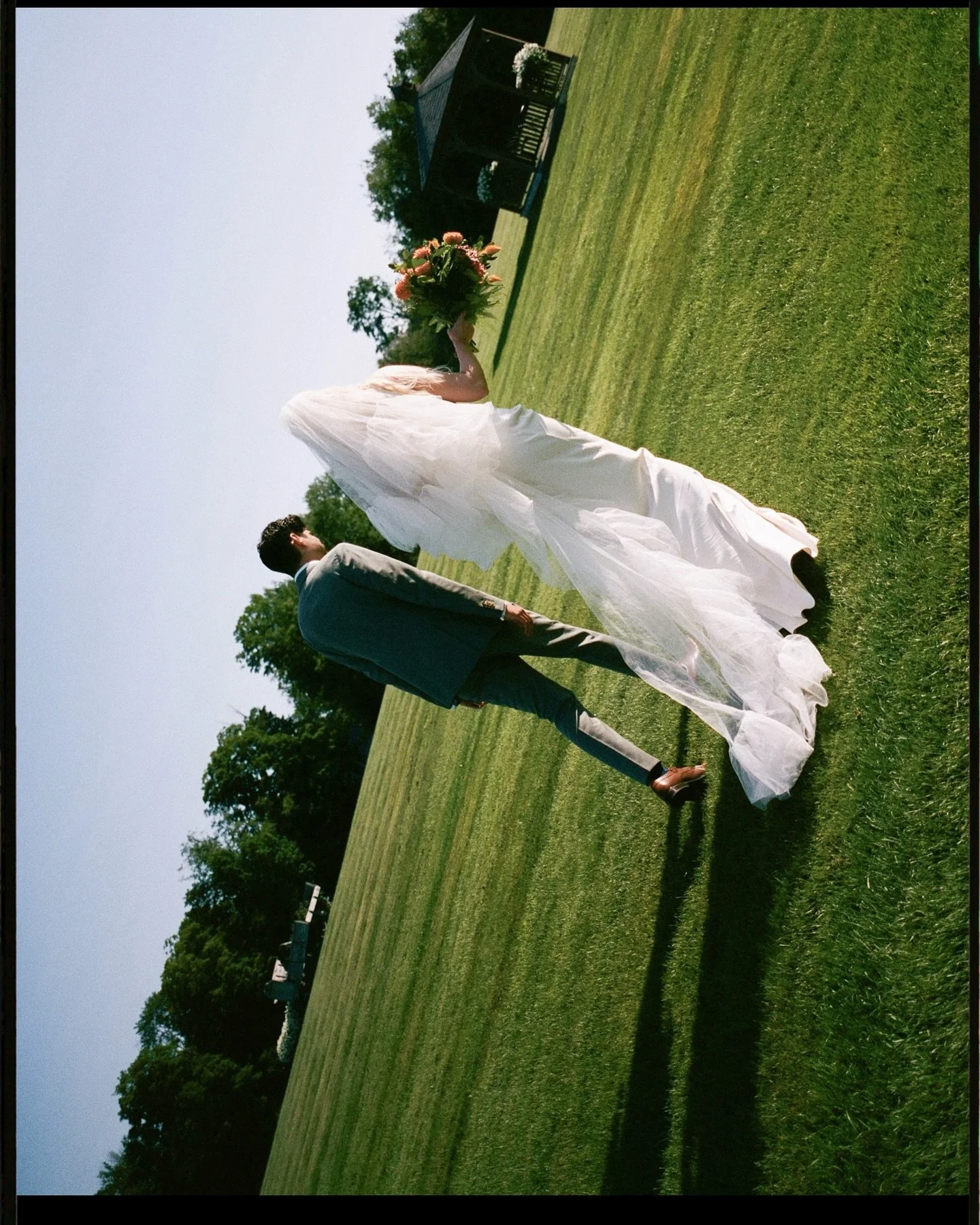Dylan + Hanna🤍 Married in a quaint little mountain town nestled up in Vermont, with their closest people to witness. The sun was shining, green stretched as far as the eye could see &amp; the clouds reflected off the lake sooo so perfectly. They&rsq