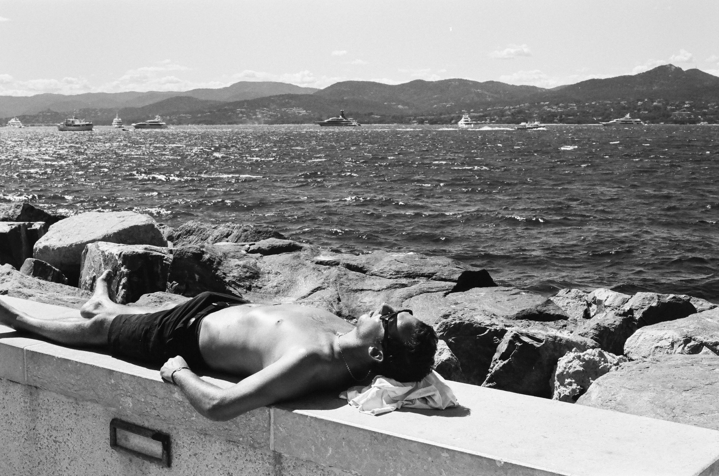Sunbathing, St. Tropez. France. 2017.
