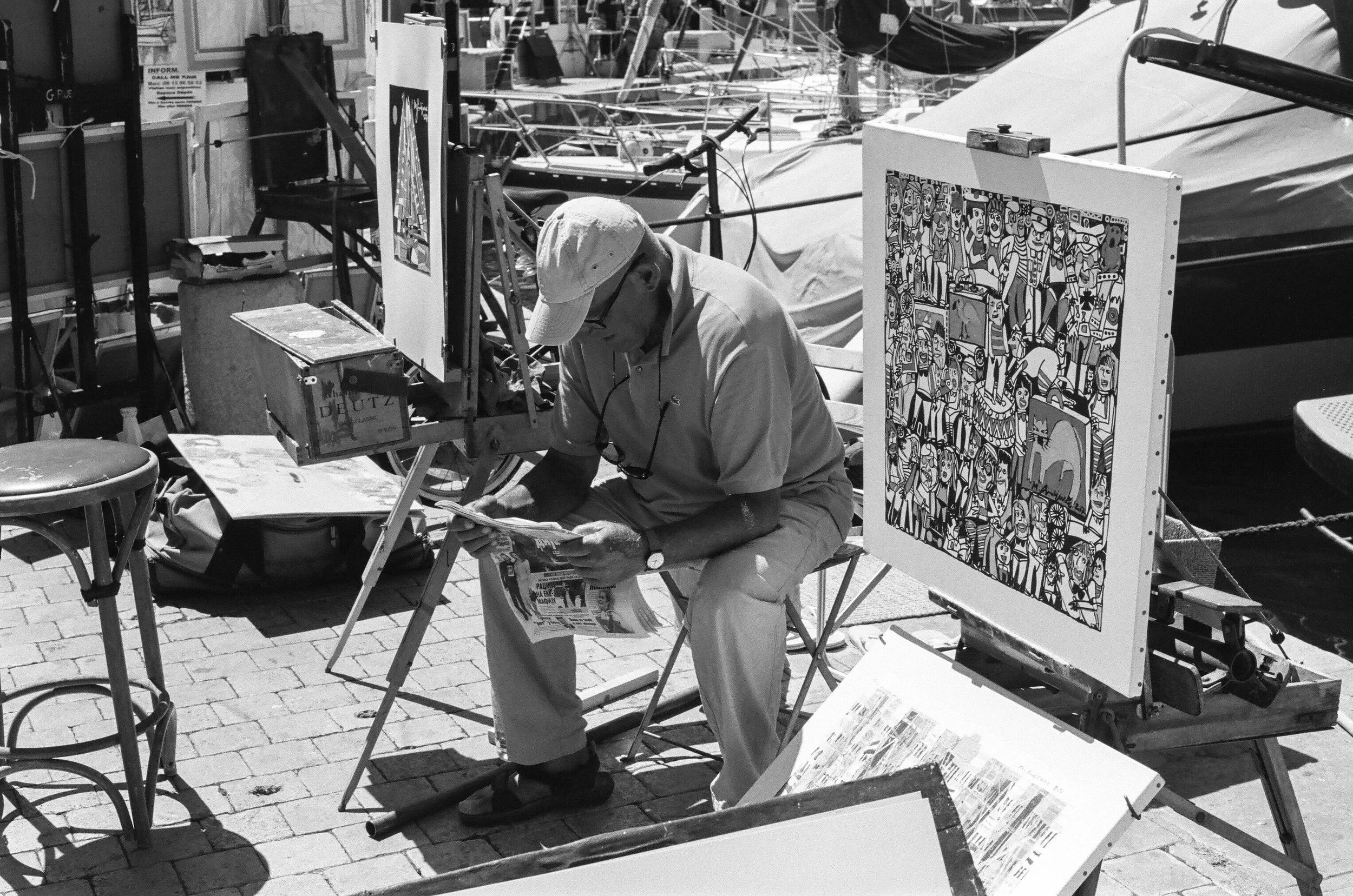 An artist, St. Tropez. France. 2017.