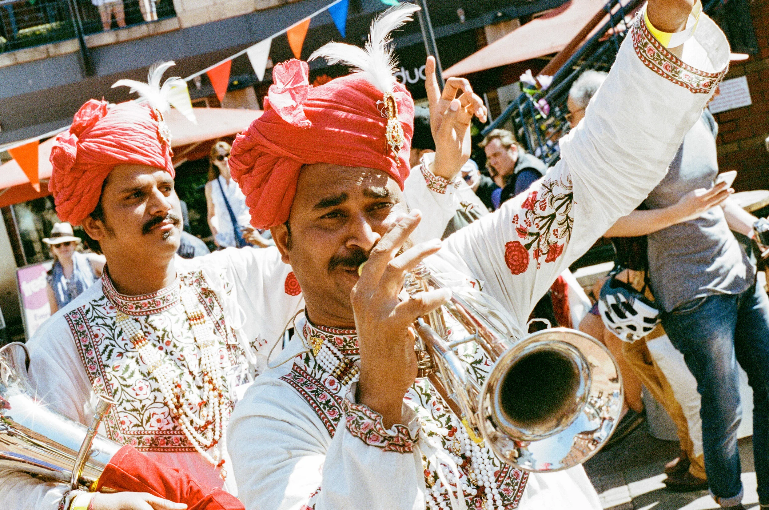 Rajasthan Heritage Brass Band, Summer in Southside, Birmingam. United Kingdom. 2017.