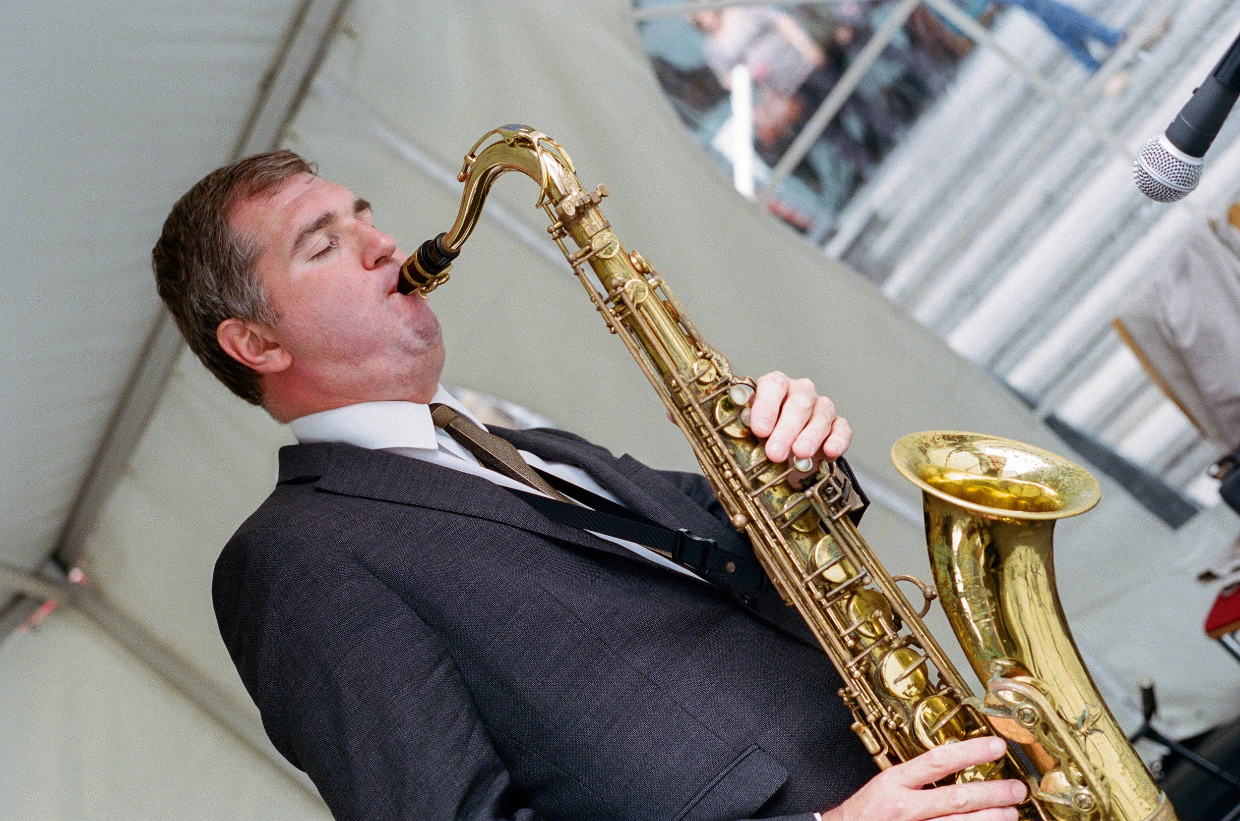 Simon Spillett with John Patrick Trio, Birmingham, Solihull & Sandwell Jazz Festival. Birmingham, United Kingdom. 2017.