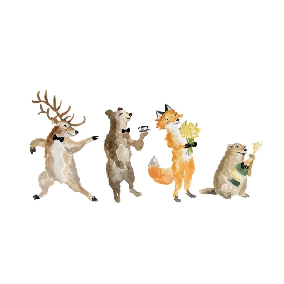 Whimsical creatures of the ~970~

#cartoonanimals #animalwatercolors #aspenco #aspenwedding #whimsicalart