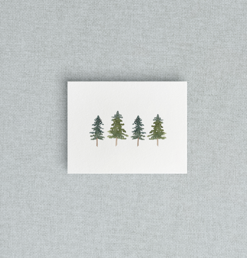 Watercolor Pine treee holiday cards.png