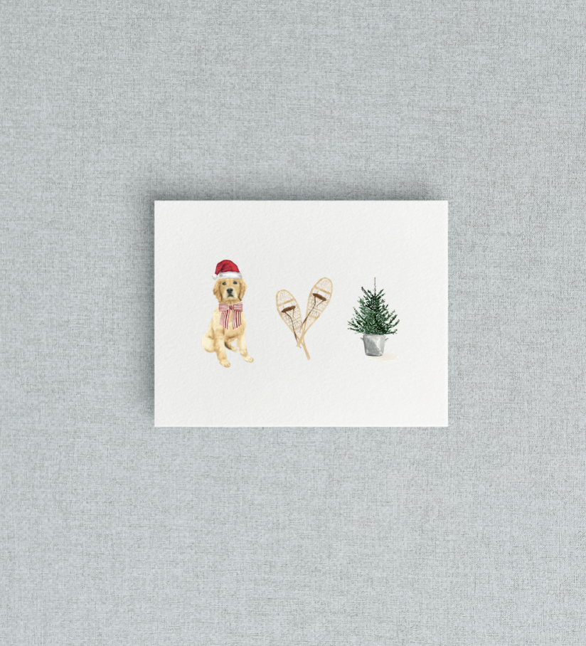 puppy snowshoes and tree holiday card favorite things.png