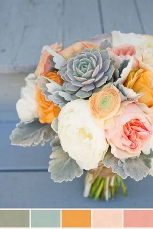 The Pink was quickly nixed, but we stuck with a color palette of oranges and blues.