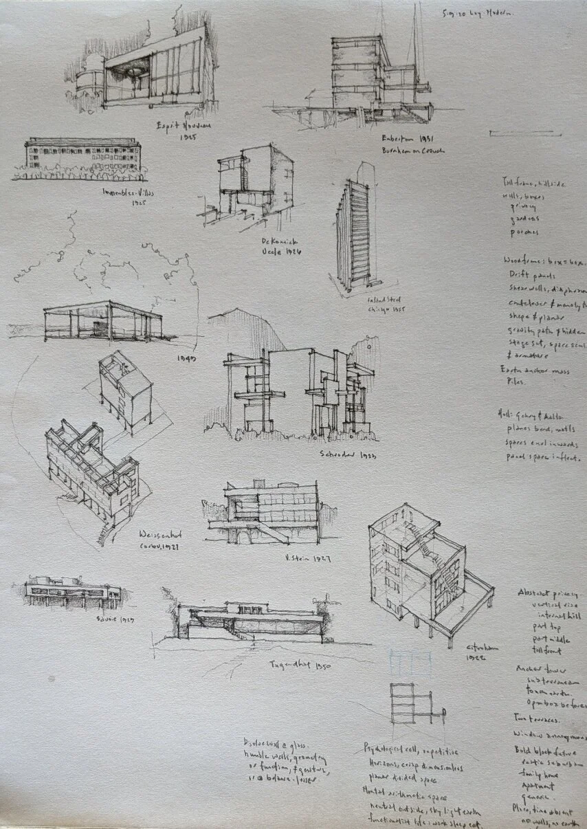 Le Corbusier, Reitveld, Mies, SOM, others