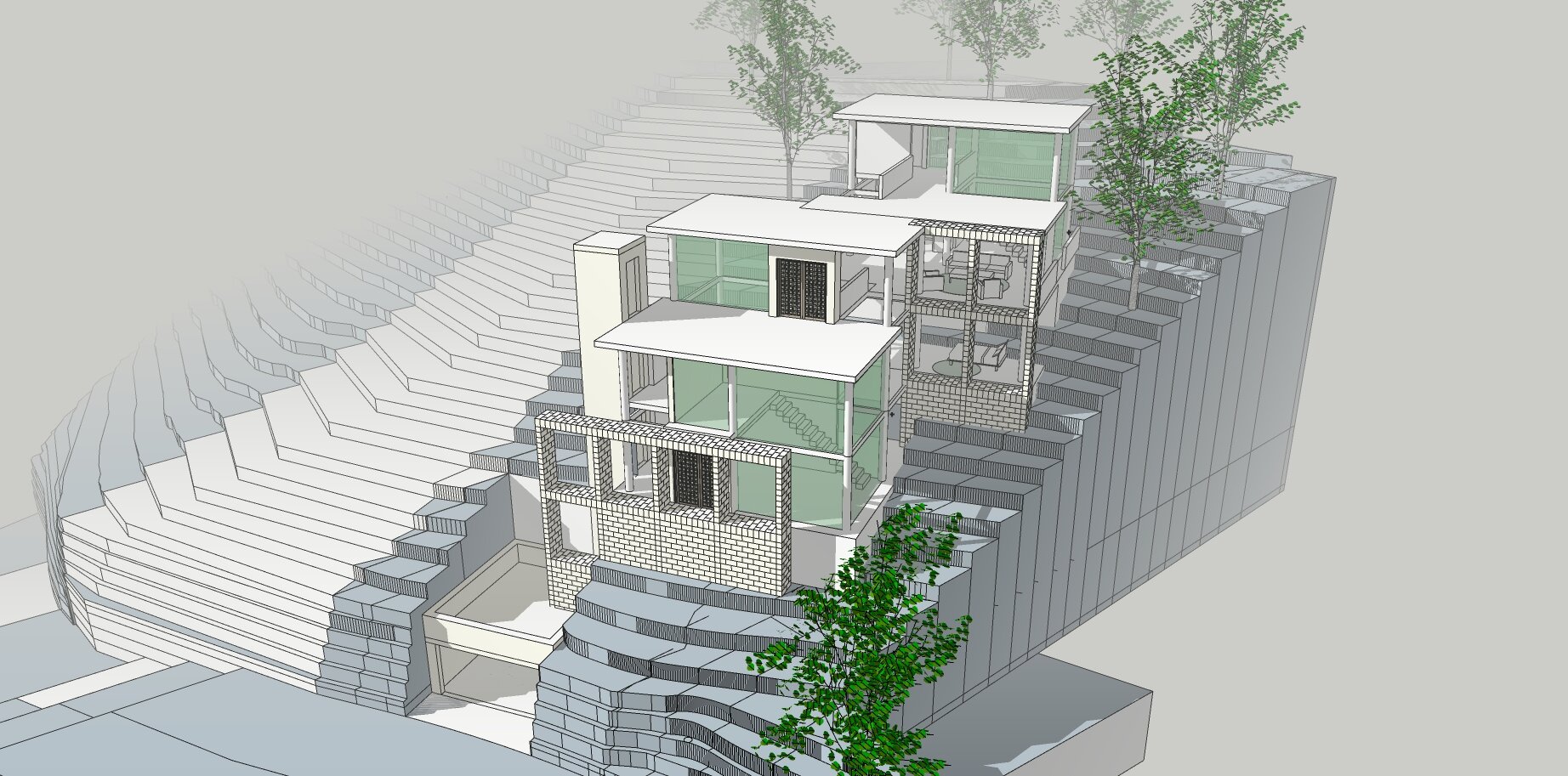 Le Corbusier Villa Shodhan Concept