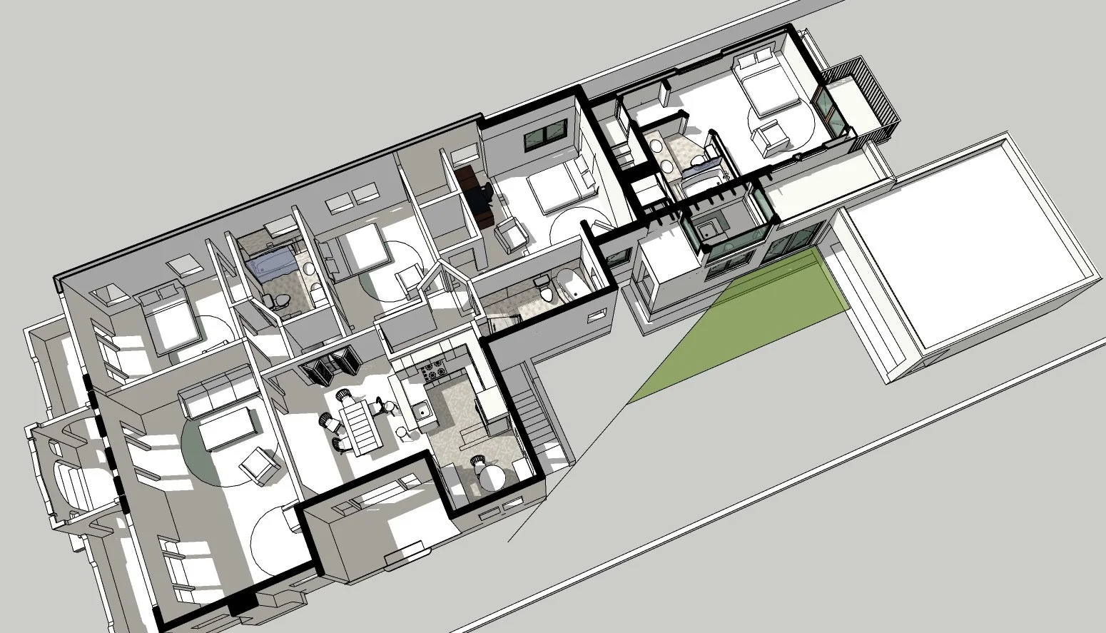 Upper ADU Level: Exploded Plan View
