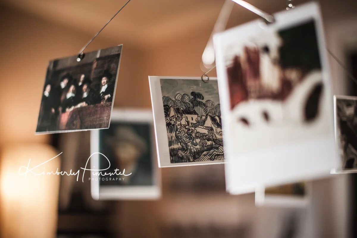 Postcards from Amsterdam turned into a Mobile in my Art space 