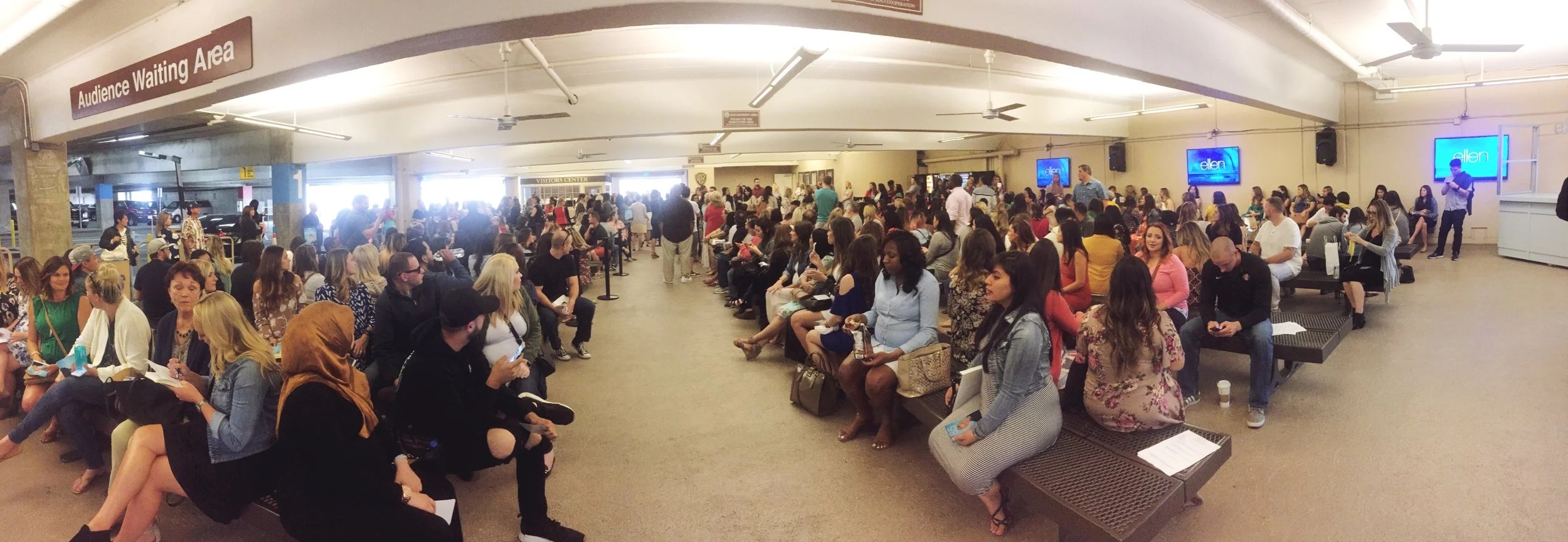 The Audience Waiting Area/check-in area. I've never seen so many pregnant women in my life!!!