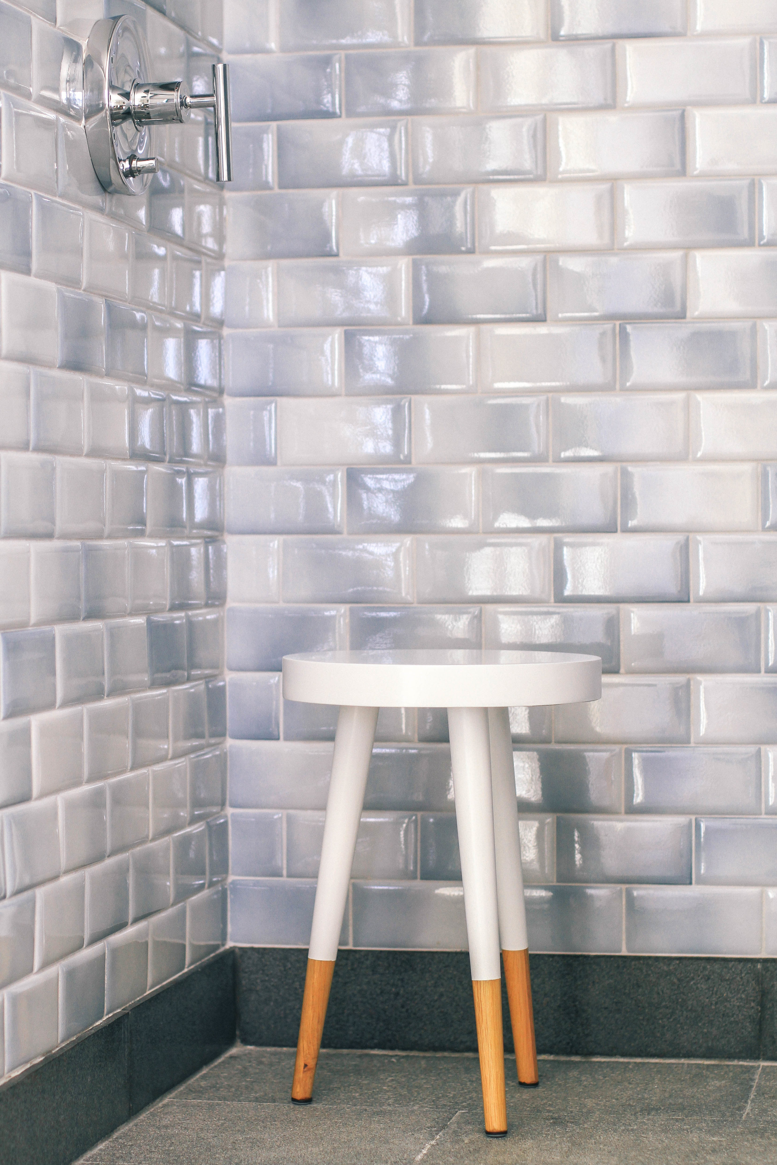 All about the little details. This little stool in the shower.