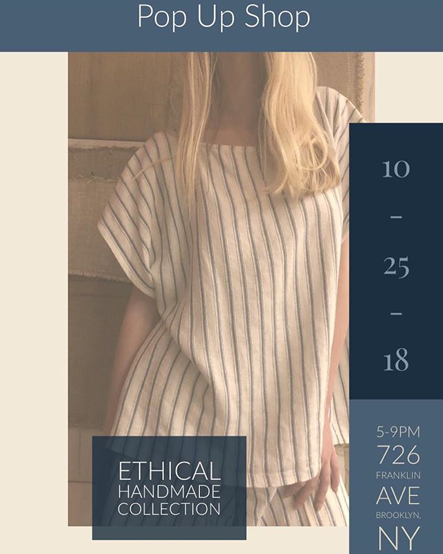 Tomorrow we&rsquo;re popping up at @suzettelavalle boutique this from 5-9 pm.

We have some really special 1 of 1 fall items on sale such as pants, sweaters, and cozy tops all handmade by me using 100% natural materials and a zero-waste design method