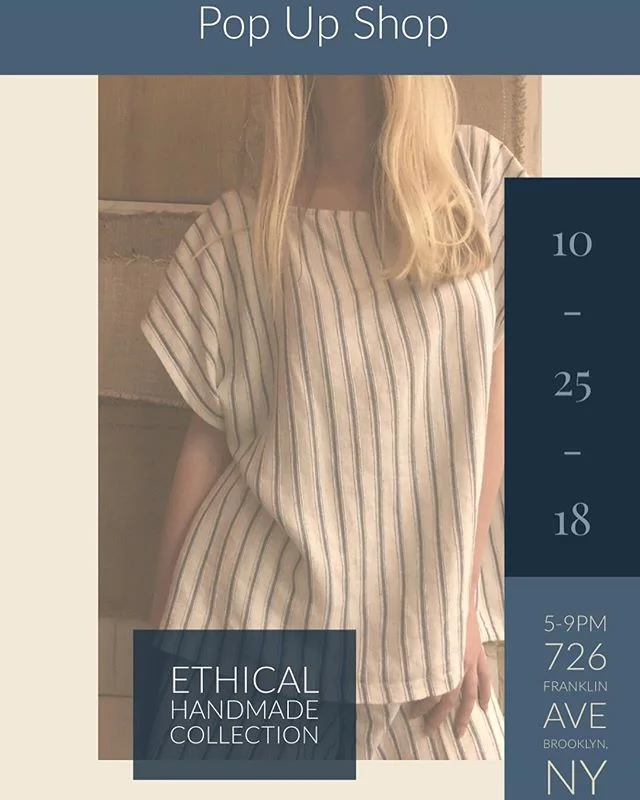 Tomorrow we&rsquo;re popping up at @suzettelavalle boutique this from 5-9 pm.

We have some really special 1 of 1 fall items on sale such as pants, sweaters, and cozy tops all handmade by me using 100% natural materials and a zero-waste design method